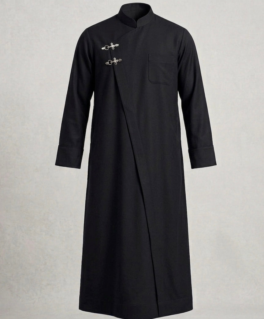 Qamis asymétrique avec attache