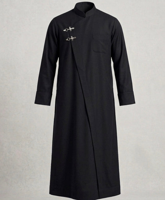 Qamis asymétrique avec attache